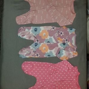 Baby Girls Carter's sleep and play combo bundle in size Newborn